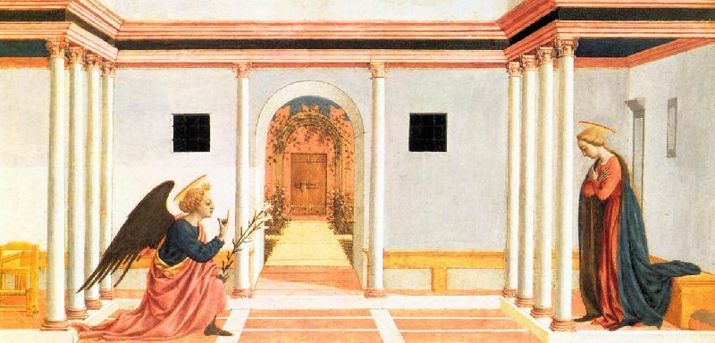 DOMENICO VENEZIANO Annunciation (predella 3) dfg oil painting image